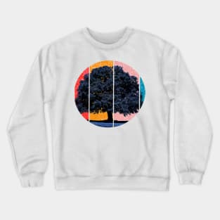 Tree retro sunset inspired design Crewneck Sweatshirt